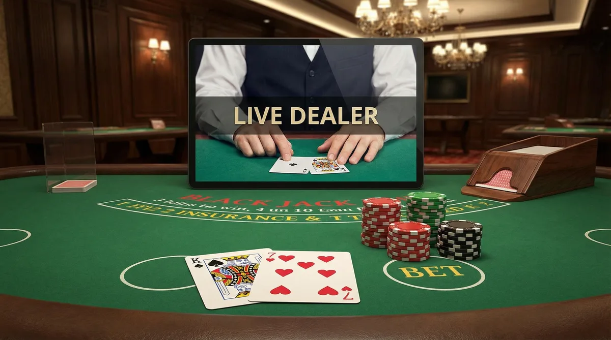 21点真人荷官游戏桌面